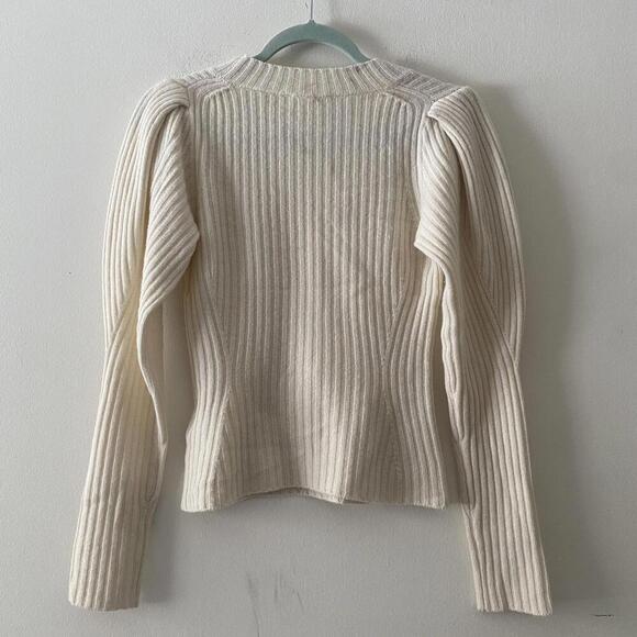 7 FOR ALL MANKIND cream cashmere sweater - Picture 6 of 7